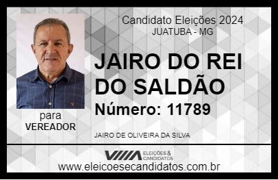 Candidato JAIRO DO REI DO SALDÃO 2024 - JUATUBA - Eleições