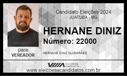 Candidato HERNANE DINIZ 2024 - JUATUBA - Eleições