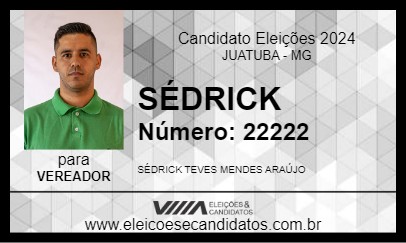 Candidato SÉDRICK 2024 - JUATUBA - Eleições