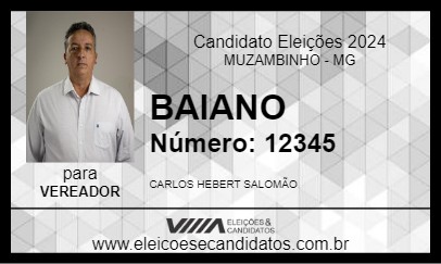 Candidato BAIANO 2024 - MUZAMBINHO - Eleições