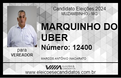 Candidato MARQUINHO DO UBER 2024 - MUZAMBINHO - Eleições