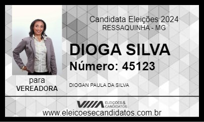 Candidato DIOGA SILVA 2024 - RESSAQUINHA - Eleições