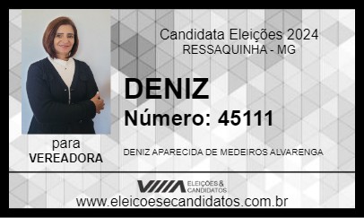 Candidato DENIZ 2024 - RESSAQUINHA - Eleições