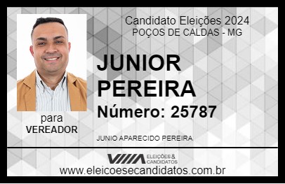 Candidato JUNIOR PEREIRA 2024 - POÇOS DE CALDAS - Eleições