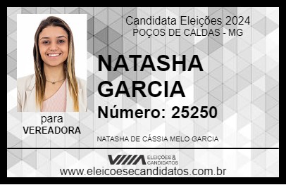 Candidato NATASHA GARCIA 2024 - POÇOS DE CALDAS - Eleições