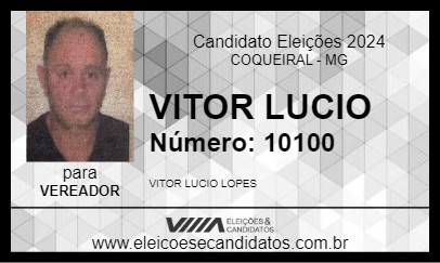 Candidato VITOR LUCIO 2024 - COQUEIRAL - Eleições