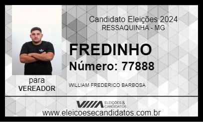 Candidato FREDINHO 2024 - RESSAQUINHA - Eleições