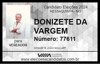 Candidato DONIZETE DA VARGEM 2024 - RESSAQUINHA - Eleições