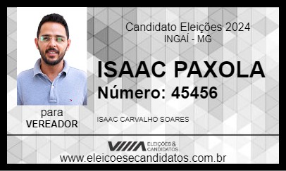 Candidato ISAAC PAXOLA 2024 - INGAÍ - Eleições