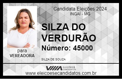 Candidato SILZA DO VERDURÃO 2024 - INGAÍ - Eleições