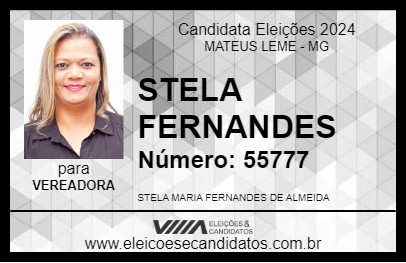 Candidato STELA FERNANDES 2024 - MATEUS LEME - Eleições