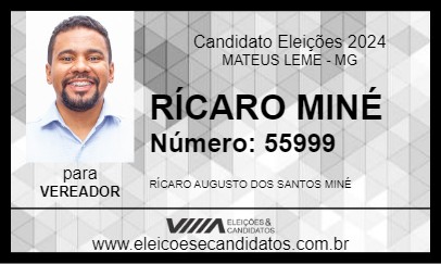 Candidato RÍCARO MINÉ 2024 - MATEUS LEME - Eleições