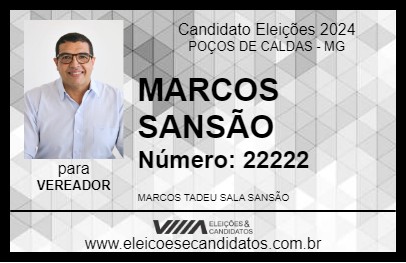 Candidato MARCOS SANSÃO 2024 - POÇOS DE CALDAS - Eleições