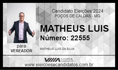 Candidato MATHEUS LUIS 2024 - POÇOS DE CALDAS - Eleições