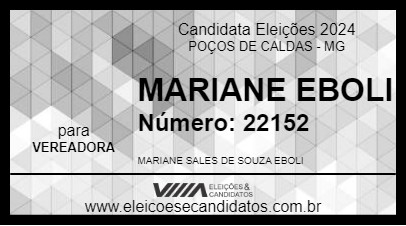 Candidato MARIANE EBOLI 2024 - POÇOS DE CALDAS - Eleições