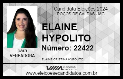 Candidato ELAINE HYPOLITO 2024 - POÇOS DE CALDAS - Eleições