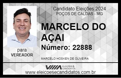 Candidato MARCELO DO AÇAI 2024 - POÇOS DE CALDAS - Eleições