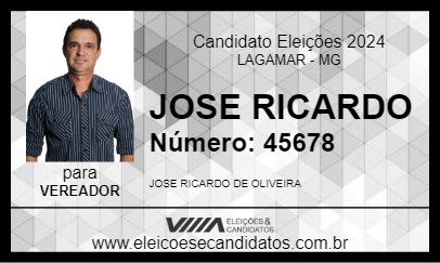 Candidato JOSE RICARDO 2024 - LAGAMAR - Eleições