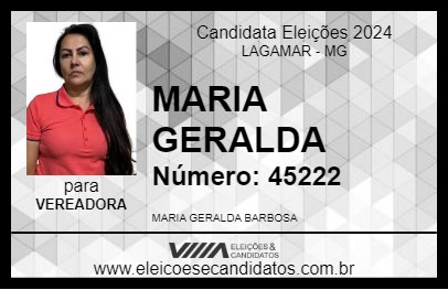 Candidato MARIA GERALDA 2024 - LAGAMAR - Eleições