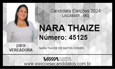 Candidato NARA THAIZE 2024 - LAGAMAR - Eleições