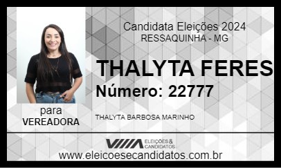 Candidato THALYTA FERES 2024 - RESSAQUINHA - Eleições