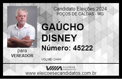 Candidato GAÚCHO DISNEY 2024 - POÇOS DE CALDAS - Eleições