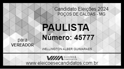 Candidato PAULISTA 2024 - POÇOS DE CALDAS - Eleições