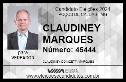 Candidato CLAUDINEY MARQUES 2024 - POÇOS DE CALDAS - Eleições