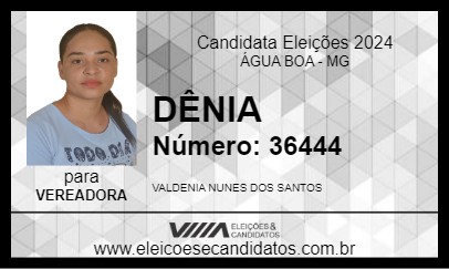 Candidato DÊNIA 2024 - ÁGUA BOA - Eleições