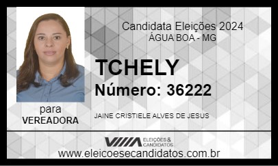 Candidato TCHELY 2024 - ÁGUA BOA - Eleições