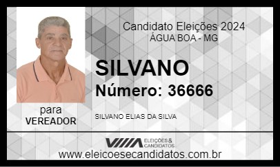 Candidato SILVANO 2024 - ÁGUA BOA - Eleições