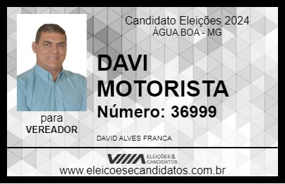 Candidato DAVI MOTORISTA 2024 - ÁGUA BOA - Eleições