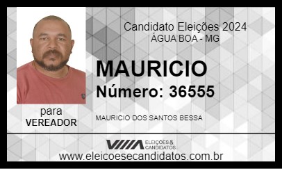 Candidato MAURICIO 2024 - ÁGUA BOA - Eleições