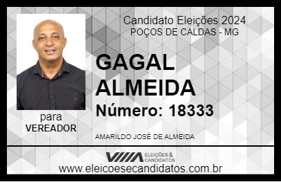 Candidato GAGAL ALMEIDA 2024 - POÇOS DE CALDAS - Eleições