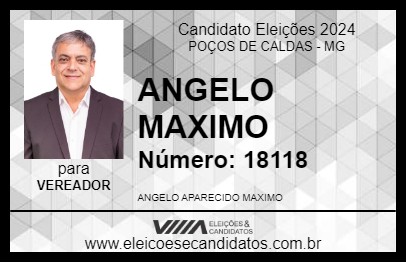 Candidato ANGELO MAXIMO 2024 - POÇOS DE CALDAS - Eleições