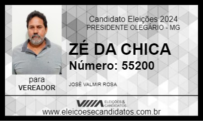 Candidato ZÉ DA CHICA 2024 - PRESIDENTE OLEGÁRIO - Eleições