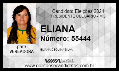 Candidato ELIANA 2024 - PRESIDENTE OLEGÁRIO - Eleições