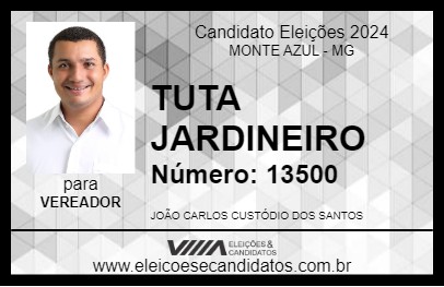 Candidato TUTA JARDINEIRO 2024 - MONTE AZUL - Eleições