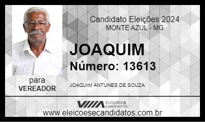 Candidato JOAQUIM 2024 - MONTE AZUL - Eleições