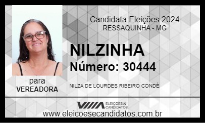 Candidato NILZINHA 2024 - RESSAQUINHA - Eleições