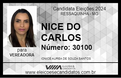 Candidato NICE DO CARLOS 2024 - RESSAQUINHA - Eleições