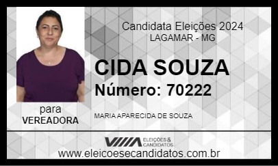 Candidato CIDA SOUZA 2024 - LAGAMAR - Eleições