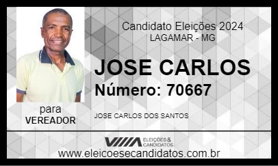 Candidato JOSE CARLOS 2024 - LAGAMAR - Eleições