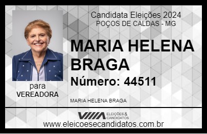 Candidato MARIA HELENA BRAGA 2024 - POÇOS DE CALDAS - Eleições