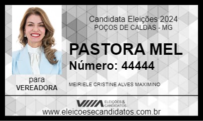 Candidato PASTORA MEL 2024 - POÇOS DE CALDAS - Eleições