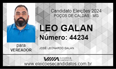 Candidato LEO GALAN 2024 - POÇOS DE CALDAS - Eleições