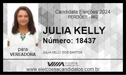 Candidato JULIA KELLY 2024 - PERDÕES - Eleições