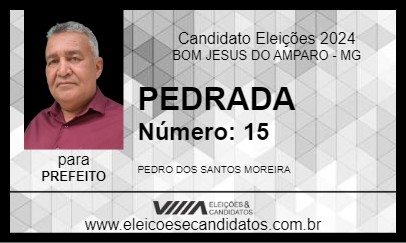 Candidato PEDRADA 2024 - BOM JESUS DO AMPARO - Eleições