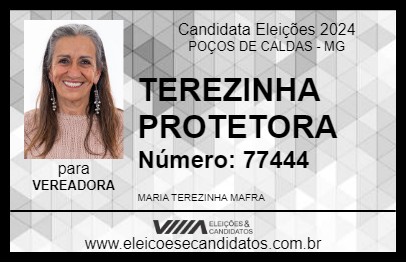 Candidato TEREZINHA PROTETORA 2024 - POÇOS DE CALDAS - Eleições