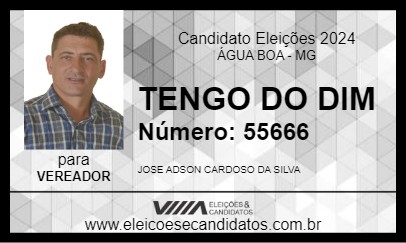 Candidato TENGO DO DIM 2024 - ÁGUA BOA - Eleições